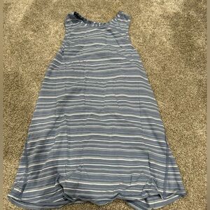Blue and White Lulu Workout tank